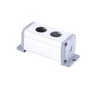 22mm/19mm/16mm/25mm Metal Two Cut-out 2Hole Aluminium Alloy Switch Box Push Button Control Box NWPNLXEA(25mm Cut-out)