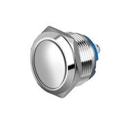 22MM 1NO High Flat Head Momentary Reset Metal Push Button Switch Screw Terminal Car Engine Doorbell Power Switch NWPNLXEA(Ball face)