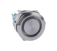 22MM/25MM/28MM Flat Head 1NO1NC Momentary Self-Locking 12V 24V 220V LED Light Button Switch NWPNLXEA(Red LED,3-9V(5V))