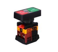22mm/25mm/30mm APBB-22/AS22/PPBB-30 on/Off Start Stop Push Button Switch 10A/660V Self-reset/Momentary Light Switch(Black,24v)