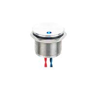 22mm 25mm 30mm IP68 2A Touch Switch Latching Momentary Dot LED Metal Push Button Piezo Switch NWPNLXEA(Red LED,22MM_12V)
