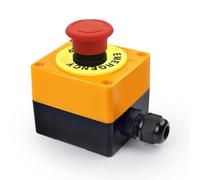 22mm AC 660V 10A 2NC boîte rouge de commutateur de champignon d'urgence de station de commutateur d'arrêt de boîte avec signal d'arrêt d'urgence
