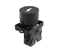 22mm bouton de réinitialisation automatique interrupteur bouton d'arrêt de démarrage avec le symbole de flèche XB2 plat tactile 1NC/1NO série de boutons de commutation contacteur (Color : Preto)