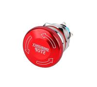 22MM Emergency Stop Knob Switch Mushroom Head Metal Push Button Switch Latching/Momentary 1NO1NC/2NO2NC NWPNLXEA(2NO2NC,22MM_LATCHING)
