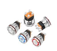 22mm high current 15a reset switch start button control ring light belt indicator 6v12v24v220v NWPNLXEA(Yellow 9-24v)