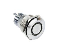 22mm IP67 Stainless Steel RGB Tri-Color Led Illuminated Lighted Normally Closed Normally Open SPST Pin Terminal Switch NWPNLXEA(Rinng and Power Led,MOMENTARY(RESET)_COMMON POSITIVE_6V)