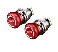 22mm Metal Stainless Steel Button Switch Doorbell Horn Car Refitting Switch Inching Self Reset Four Legs NWPNLXEA(3PCS Socket)