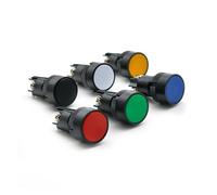22mm Momentary Self-rest Slef-return Push Button Switch Red Green Blue Yellow Black White NO + NC XB2-EA142 XB2-EA145 XB2-EA155 NWPNLXEA(Red-NO.NC)