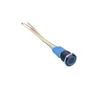 22mm Professional manufacturer 22mm black metal switch ON-OFF latching wire harness button switch NWPNLXEA(12V Blue LED)