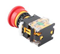 22MM Red Emergency Stop Switch for Industrial Equipment, Mushroom Head