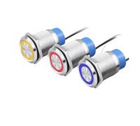 22mm Reset Metal Button Switch Whole 10A Large Current Ring Lamp Round Small Start Switch NWPNLXEA(No light,22MM_220V)