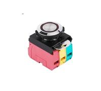 22mm Ring LED Light Switch Metal Momentary/Self-locking Latching 10A 110V/220V/380V/440V IP65 Push Button Switch NWPNLXEA(Green,1NO)
