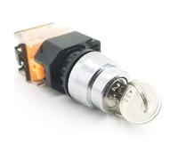 22mm Rotary Switch La38-11x2 / X3 Instantaneous/Locking 2/3 Position 10a400v Power Switch with Key Red Green Black NWPNLXEA(Lock,SELF RECOVERY_3 GEAR)