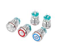 22mm Self Locking Reset Metal Button Switch 15A High Current 2 Normally Open Start Stop Switch with Light NWPNLXEA(No light,22MM WITH SOCKET_220V)
