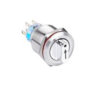 22mm Self-locking Selector Actuator 2Position/3Position Switch 1NO1NC Arrow Dot LED Latching Push Button Switch NWPNLXEA(Arrow and dot led,2 Position)