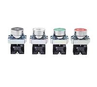 22mm Symbol Momentary Reset Pressing Push Button Switch 10A 1NO 1NC Start Stop Black/White Arrow XB2 Series(Green Start) Controls Switches