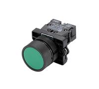 22mm XB2-EA Push Button Switch Start/Stop Black/White Arrow 10A/415V Self-Reset/Momentary Symbol Switch(Green) Controls switch