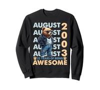 22nd Birthday Bear Legends August 2003 22 Years Old For Mens Sweatshirt