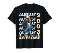 22nd Birthday Bear Legends August 2003 22 Years Old For Mens T-Shirt