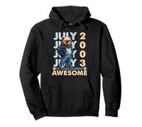 22nd Birthday Bear Legends July 2003 22 Years Old For Mens Sweat à Capuche