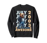 22nd Birthday Bear Legends July 2003 22 Years Old For Mens Sweatshirt