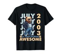 22nd Birthday Bear Legends July 2003 22 Years Old For Mens T-Shirt