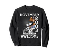 22nd Birthday Bear Legends November 2003 22 Years Old Men Sweatshirt