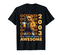 22nd Birthday Bear Legends October 2003 22 Years Old Mens T-Shirt