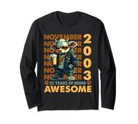 22nd Birthday Cow Legends November 2003 22 Years Old Mens Manche Longue