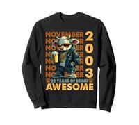 22nd Birthday Cow Legends November 2003 22 Years Old Mens Sweatshirt