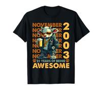 22nd Birthday Cow Legends November 2003 22 Years Old Mens T-Shirt