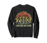 22nd Birthday Gifts Vintage December 2003 22 Years Old Men Sweatshirt