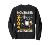 22nd Birthday Raccoon November 2004 Vintage 22 Years Old Sweatshirt