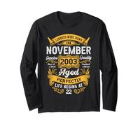 22nd Birthday Real Legends November 2003 22 Years Old Men Manche Longue