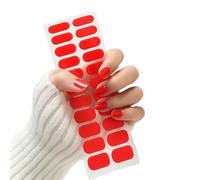 22PCS Gel Vernis À Ongles Autocollants, Rouge Vin Autocollant Ongle Gel UV, Vernis Autocollant UV, Vin Rouge Autocollants Auto-adhésifs pour Vernis à Ongles Autocollants Complets