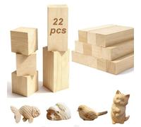 22PCS Tilleul Sculpture,Blocs de Sculptureen Bois de Tilleul | Bloc De Bois TilleulPour Sculpture, Bois A Sculpter TilleulNaturelle,pour SculptureDIY et Tournage, Enfants Adultes Débutant