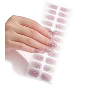 22x Autocollants Pour Ongles À Couverture Complète Conseils Manucure Décoration Auto-Adhésif Manucure Conseils Créatifs Autocollants Wraps Bandes De Vernis Bandes De Vernis Mat