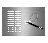 22x Autocollants sticker bijoux etiquette blanc A2