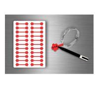 22x Autocollants sticker bijoux etiquette rouge A2