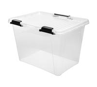 22x Scharnierbox 19L 38x28xH27cm Transparent Couvercle Rangement Spielzeugkisten