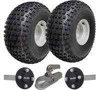 22x11.00-8 Knobby ATV Quad Trailer Kit Wheels, ALKO Axles, Cast Tow Hitch 310kgs