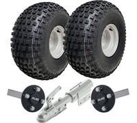 22x11.00-8 Knobby ATV Quad Trailer Kit Wheels Axles Swivel Hitch Max Load 310kgs