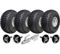 22x11.00-8 Knobby ATV Quad Trailer Kit Wheels Axles Swivel Hitch Max Load 620kgs