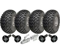 22x11.00-8 Twin Axle Utility ATV Quad Trailer Kit Wheels & Axles & Swivel Hitch