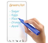 22x11 cm - Liste de Courses Magnétique Frigo - Petit Tableau Blanc Effaçable - Pense Bête Aimanté Cuisine - Pour Noter les Achats et To Do List - Réutilisable à l'Infini - Anti Taches - Flexible