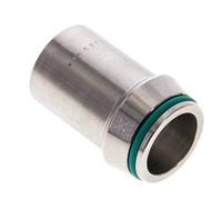 22x2.5mm Acier inoxydable droit avec bout à souder 160 bar FKMO-anneau ISO 8434-1