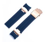 22x20 mm plongeur et marine étanche en silicone en silicone en caoutchouc de montée en bracelet Bandon ceinture pour la boucle pliante de sangle ulysse nardin