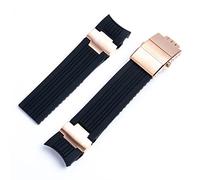 22x20 mm plongeur et marine étanche en silicone en silicone en caoutchouc de montée en bracelet Bandon ceinture pour la boucle pliante de sangle ulysse nardin