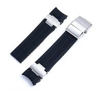 22x20 mm plongeur et marine étanche en silicone en silicone en caoutchouc de montée en bracelet Bandon ceinture pour la boucle pliante de sangle ulysse nardin