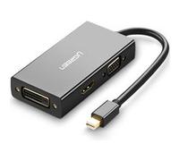 (#23) 3 in 1 1080P 4Kx2K Thunderbolt Mini DisplayPort DP to HDMI / VGA / DVI Adapter Converter Cable, Cable Length: 25cm